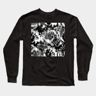 Black and White Tie-Dye 1 Long Sleeve T-Shirt